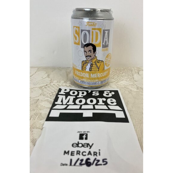 Funko Soda! Freddie Mercury Figure Limited Edition Sealed W/Defected Can - Picture 8 of 8